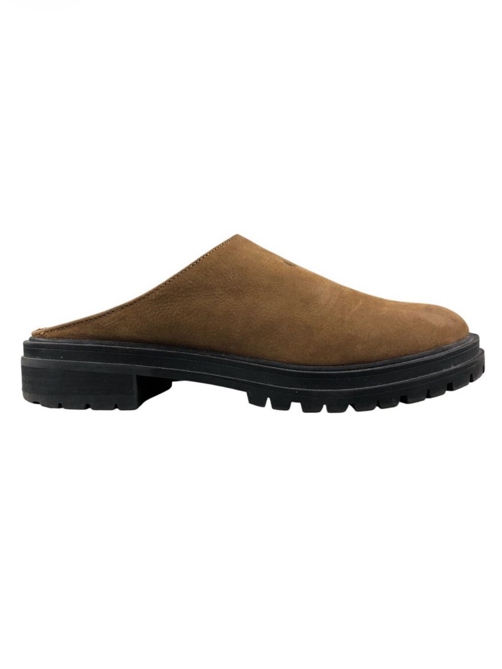 Madewell The Bradley Lugsole Mule Clog in Brown Suede/Nubuck